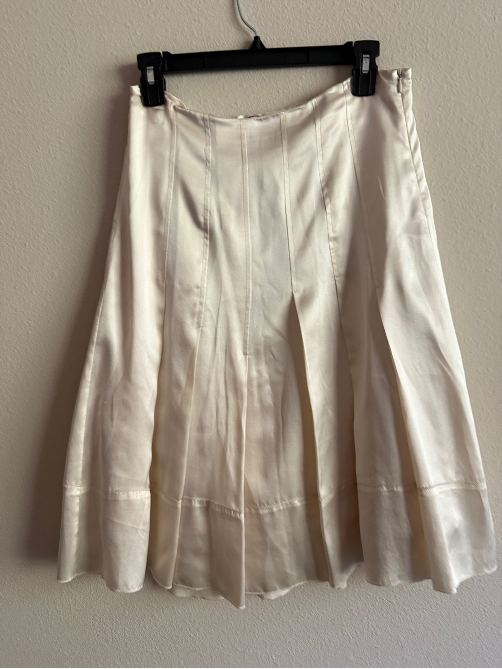 BCBGMAXAZRIA Women’s Ivory 100% Silk Wide Leg Culotte Pants Size M
